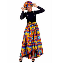 Load image into Gallery viewer, African Ankara Print Skirts for Women Maxi Dashiki Long Skirt Fashion Elegant Elastic Waist