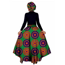 Load image into Gallery viewer, African Ankara Print Skirts for Women Maxi Dashiki Long Skirt Fashion Elegant Elastic Waist