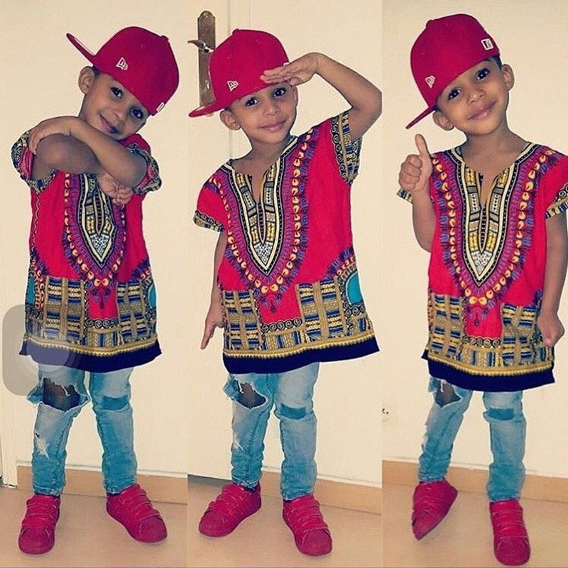 Wholesale Kids 2019 Child New Fashion Design Traditional African Cloth Chocolate Boy Ltd